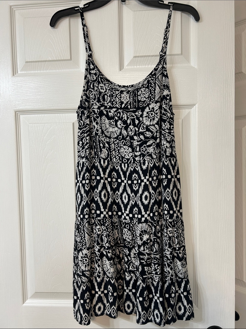 Mossimo Supply Co. Black and White Printed Mini Dress